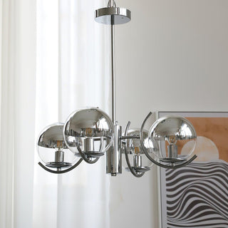 Space Ball Sculptural Metal Chandelier