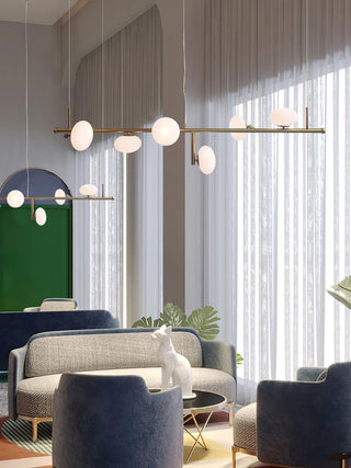 Sphere Balance Sculptural Metal Chandelier