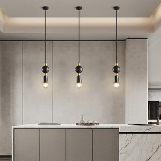 Spindle Vintage Brass Pendant Light