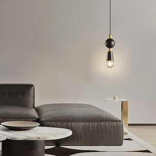 Spindle Vintage Brass Pendant Light