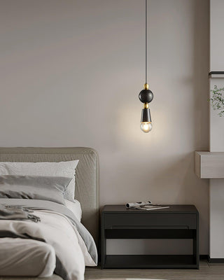 Spindle Vintage Brass Pendant Light