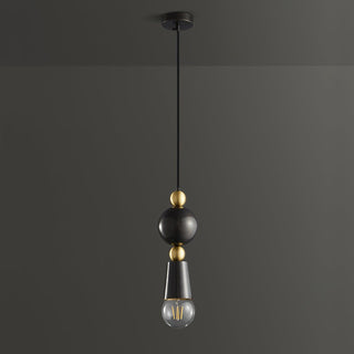 Spindle Vintage Brass Pendant Light