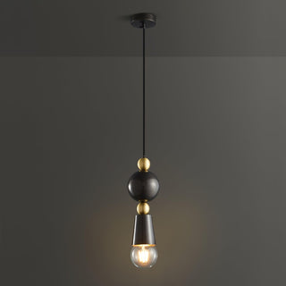Spindle Vintage Brass Pendant Light