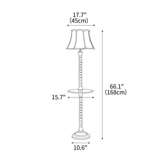 Spiral Vintage Wood Floor Light