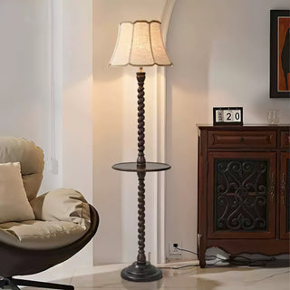 Spiral Vintage Wood Floor Light