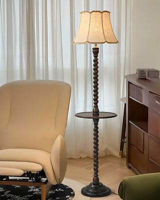 Spiral Vintage Wood Floor Light