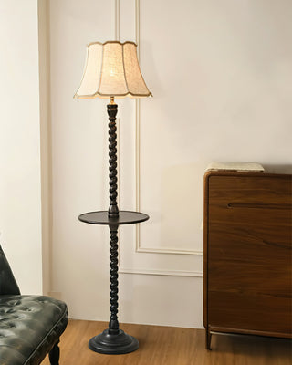 Spiral Vintage Wood Floor Light