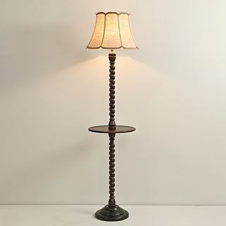 Spiral Vintage Wood Floor Light