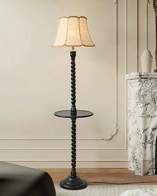 Spiral Vintage Wood Floor Light