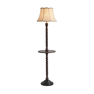 Spiral Vintage Wood Floor Light