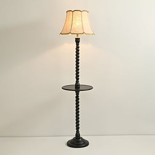 Spiral Vintage Wood Floor Light