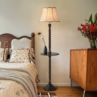 Spiral Vintage Wood Floor Light