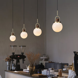 Tarin Modern Wood Brass Pendant Light