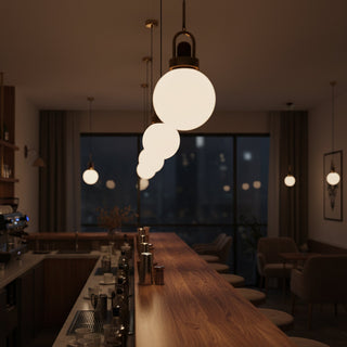 Tarin Modern Wood Brass Pendant Light