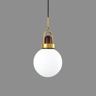 Tarin Modern Wood Brass Pendant Light