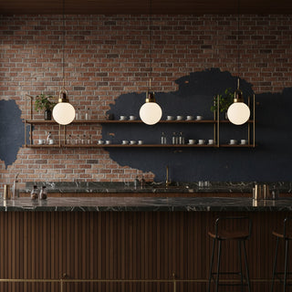 Tarin Modern Wood Brass Pendant Light