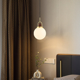 Tarin Modern Wood Brass Pendant Light