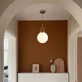 Tarin Modern Wood Brass Pendant Light
