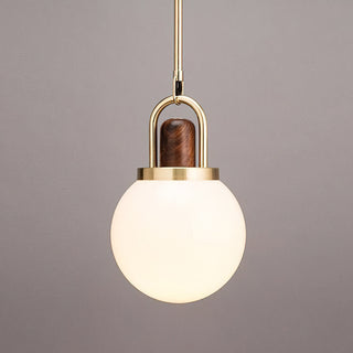 Tarin Modern Wood Brass Pendant Light