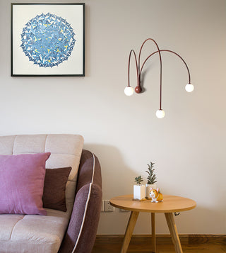Rowan Modern Red Metal Wall Sconce