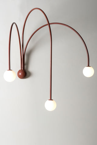 Rowan Modern Red Metal Wall Sconce