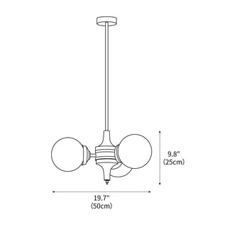 Sputnik Classic Glass Chandelier