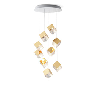 Square Cascading Cube Cluster Pendant Light
