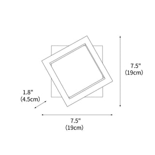 Square Industrial Brass Wall Light