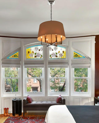 Square Tube Industrial Fabric Pendant Light