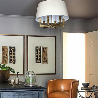 Square Tube Industrial Fabric Pendant Light