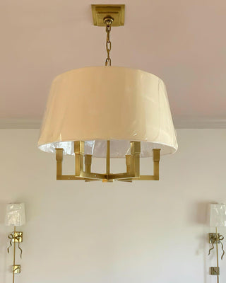Square Tube Industrial Fabric Pendant Light