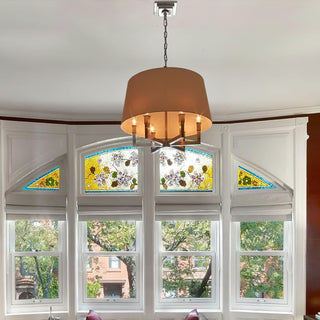 Square Tube Industrial Fabric Pendant Light