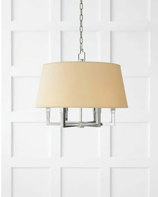 Square Tube Industrial Fabric Pendant Light