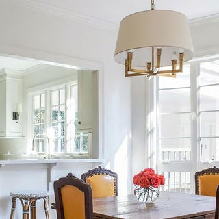 Square Tube Industrial Fabric Pendant Light