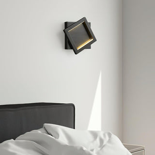 Square Industrial Brass Wall Light