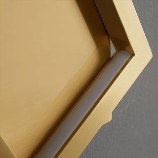 Square Industrial Brass Wall Light