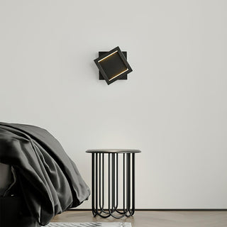Square Industrial Brass Wall Light