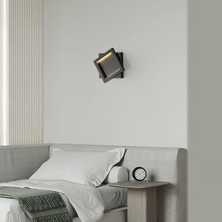 Square Industrial Brass Wall Light