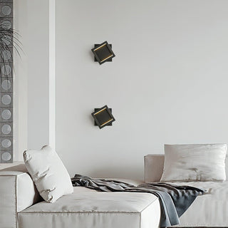 Square Industrial Brass Wall Light