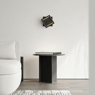 Square Industrial Brass Wall Light