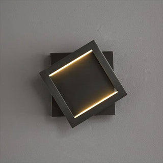 Square Industrial Brass Wall Light