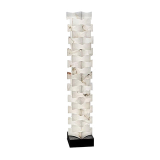 Stacked Sculptural Alabaster Floor Light