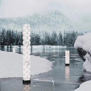 Stacked Sculptural Alabaster Floor Light
