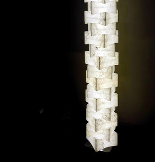 Stacked Sculptural Alabaster Floor Light