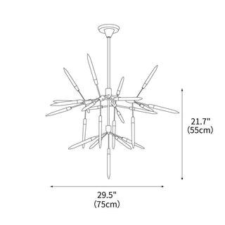 Solaris Contemporary Metal Chandelier