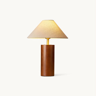 Starr Cylinder Wood Fabric Table Lamp