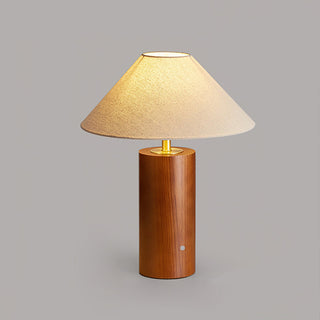 Starr Cylinder Wood Fabric Table Lamp