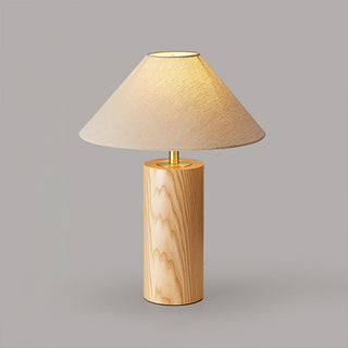Starr Cylinder Wood Fabric Table Lamp