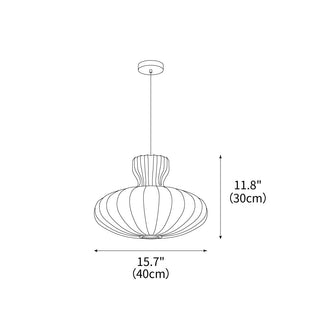 Stella Bloom Vintage Natural Mulberry Silk Pendant Light