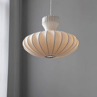 Stella Bloom Vintage Natural Mulberry Silk Pendant Light